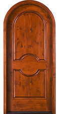 round top knotty alder wood door 2 panels SW-84